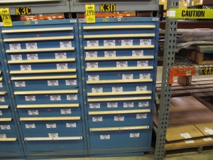 LISTA HEAVY DUTY 10-DRAWER PARTS CABINET W/ CONTENTS (W-50) LOADING & HANDLING FEE $25-